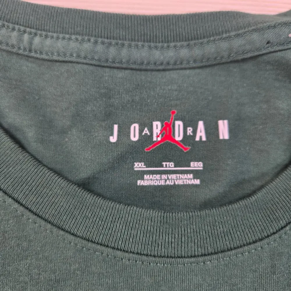 Nike Air Jordan Jumpman Retro DNA Long Sleeve Green‎ Shirt Men's Size 2XL